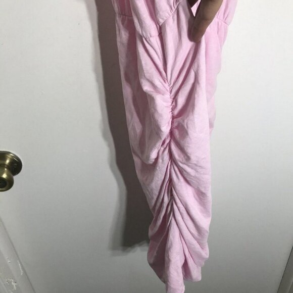 Sundry Women’s Pink Ruched RacerBack Tank Dress size 2 New With Tags - Picture 7 of 12